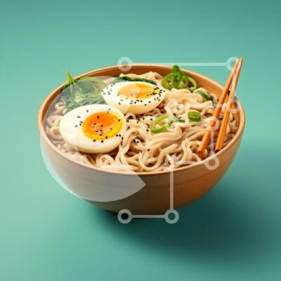 Intra Συλλεκτικό Ξύλινο Παζλ Plywood  4mm - Νόστιμα Noodles Ramen με μαλακά βραστά αυγά Σε Ξύλινο Κουτί - Διαστάσεις: 10x10 cm – 25 κομμάτια - Image 1