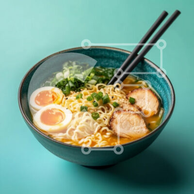 Intra Συλλεκτικό Ξύλινο Παζλ Plywood 4mm - Νόστιμο μπολ Ramen με γαρνιτούρες Σε Ξύλινο Κουτί - Διαστάσεις: 10x10 cm – 25 κομμάτια - Image 1