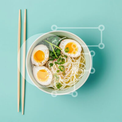 Intra Συλλεκτικό Ξύλινο Παζλ Plywood  4mm - Μπολ Νουντλς με Μαλακά Αυγά Σε Ξύλινο Κουτί - Διαστάσεις: 10x10 cm – 25 κομμάτια - Image 1