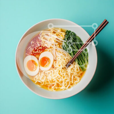 Intra Συλλεκτικό Ξύλινο Παζλ Plywood 4mm - Νόστιμο μπολ Ramen Noodles Σε Ξύλινο Κουτί - Διαστάσεις: 10x10 cm – 25 κομμάτια - Image 1