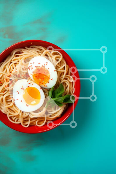 Intra Συλλεκτικό Ξύλινο Παζλ Plywood  4mm - Μπολ Νουντλς με Μαλακά Αυγά Σε Ξύλινο Κουτί - Διαστάσεις: 10x10 cm – 25 κομμάτια