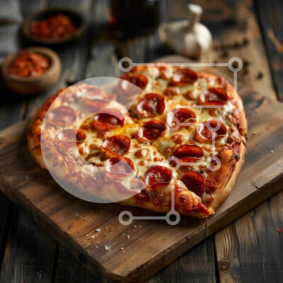 Intra Συλλεκτικό Ξύλινο Παζλ Plywood  4mm - Πίτσα Pepperoni σε σχήμα καρδιάς Σε Ξύλινο Κουτί - Διαστάσεις: 10x10 cm – 25 κομμάτια - Image 1