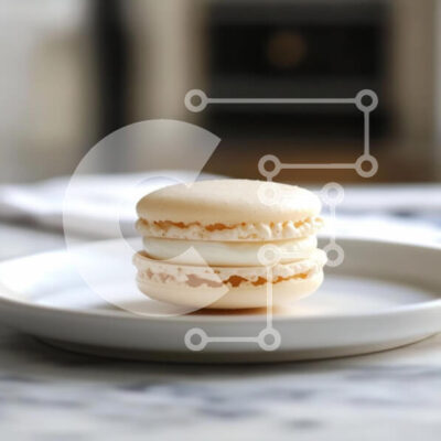 Intra Συλλεκτικό Ξύλινο Παζλ Plywood  4mm - Νόστιμο επιδόρπιο μακαρόν Σε Ξύλινο Κουτί - Διαστάσεις: 10x10 cm – 25 κομμάτια - Image 1