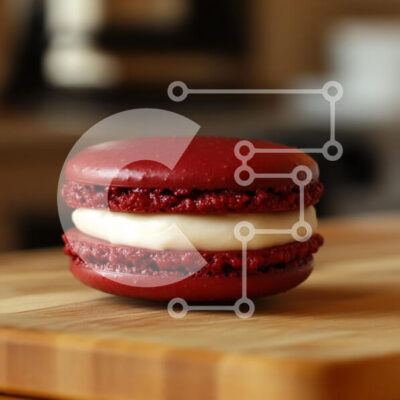 Intra Συλλεκτικό Ξύλινο Παζλ Plywood 4mm - Red Velvet Macaron σε ξύλινη επιφάνεια Σε Ξύλινο Κουτί - Διαστάσεις: 10x10 cm – 25 κομμάτια - Image 1