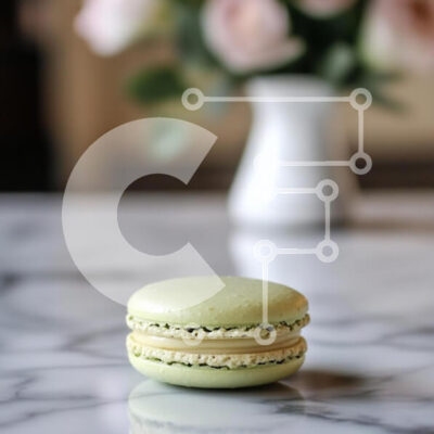 Intra Συλλεκτικό Ξύλινο Παζλ Plywood  4mm - Πράσινο Macaron σε μαρμάρινη επιφάνεια Σε Ξύλινο Κουτί - Διαστάσεις: 10x10 cm – 25 κομμάτια - Image 1