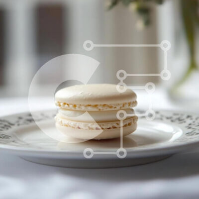 Intra Συλλεκτικό Ξύλινο Παζλ Plywood 4mm - Λεπτό μακαρόν σε διακοσμητικό πιάτο Σε Ξύλινο Κουτί - Διαστάσεις: 10x10 cm – 25 κομμάτια - Image 1