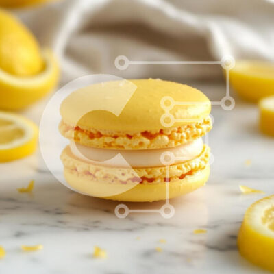 Intra Συλλεκτικό Ξύλινο Παζλ Plywood  4mm - Λαχταριστό κίτρινο μακαρόν με φέτες λεμονιού Σε Ξύλινο Κουτί - Διαστάσεις: 10x10 cm – 25 κομμάτια - Image 1