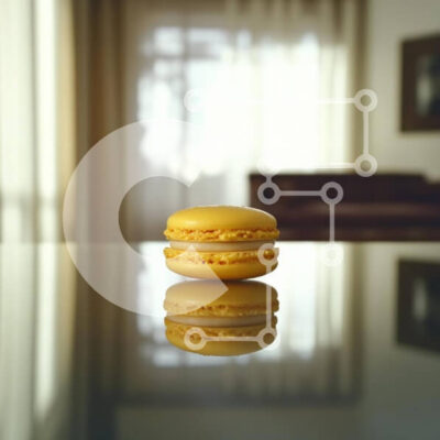 Intra Συλλεκτικό Ξύλινο Παζλ Plywood  4mm - Κίτρινο Macaron σε μια ανακλαστική επιφάνεια Σε Ξύλινο Κουτί - Διαστάσεις: 10x10 cm – 25 κομμάτια - Image 1