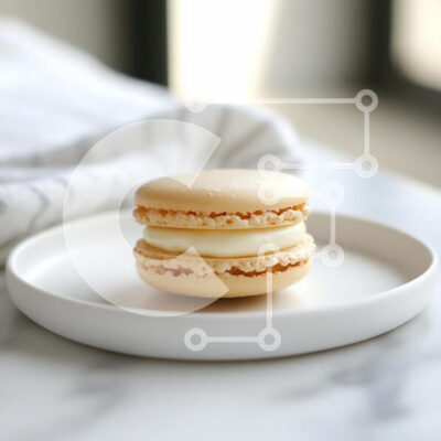 Intra Συλλεκτικό Ξύλινο Παζλ Plywood 4mm - Λεπτό αμυγδαλωτό σε ένα λευκό πιάτο Σε Ξύλινο Κουτί - Διαστάσεις: 10x10 cm – 25 κομμάτια - Image 1