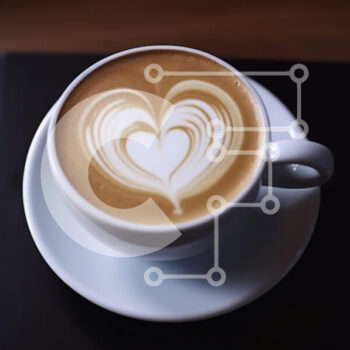 Intra Συλλεκτικό Ξύλινο Παζλ Plywood  4mm - Latte Art σε σχήμα καρδιάς σε ένα φλιτζάνι καφέ Σε Ξύλινο Κουτί - Διαστάσεις: 10x10 cm – 25 κομμάτια - Image 1