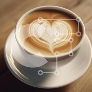 Intra Συλλεκτικό Ξύλινο Παζλ Plywood  4mm - Latte Art Heart Design σε καφέ Σε Ξύλινο Κουτί - Διαστάσεις: 10x10 cm – 25 κομμάτια
