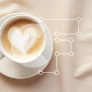 Intra Συλλεκτικό Ξύλινο Παζλ Plywood  4mm - Latte Art σε σχήμα καρδιάς σε λευκό κύπελλο Σε Ξύλινο Κουτί - Διαστάσεις: 10x10 cm – 25 κομμάτια