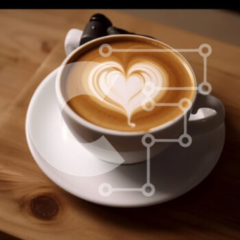 Intra Συλλεκτικό Ξύλινο Παζλ Plywood  4mm - Latte Art σε σχήμα καρδιάς στον καφέ Σε Ξύλινο Κουτί - Διαστάσεις: 10x10 cm – 25 κομμάτια - Image 1