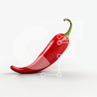 Intra Συλλεκτικό Ξύλινο Παζλ Plywood  4mm - Κόκκινο πιπέρι τσίλι σε άσπρο φόντο Σε Ξύλινο Κουτί - Διαστάσεις: 10x10 cm – 25 κομμάτια - Image 1