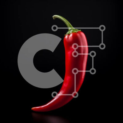 Intra Συλλεκτικό Ξύλινο Παζλ Plywood  4mm - Κόκκινο πιπέρι τσίλι σε μαύρο φόντο Σε Ξύλινο Κουτί - Διαστάσεις: 10x10 cm – 25 κομμάτια - Image 1