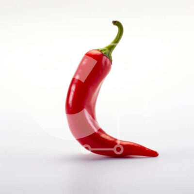 Intra Συλλεκτικό Ξύλινο Παζλ Plywood  4mm - Κόκκινο πιπέρι τσίλι σε άσπρο φόντο Σε Ξύλινο Κουτί - Διαστάσεις: 10x10 cm – 25 κομμάτια - Image 1