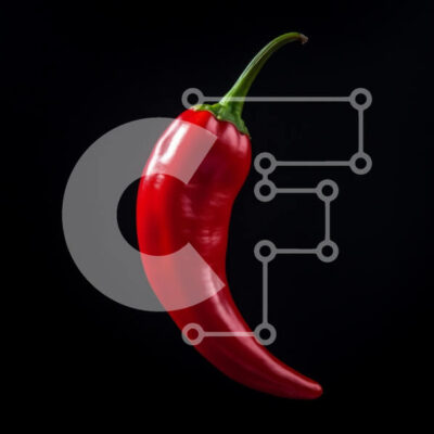 Intra Συλλεκτικό Ξύλινο Παζλ Plywood  4mm - Κόκκινο πιπέρι τσίλι σε μαύρο φόντο Σε Ξύλινο Κουτί - Διαστάσεις: 10x10 cm – 25 κομμάτια - Image 1