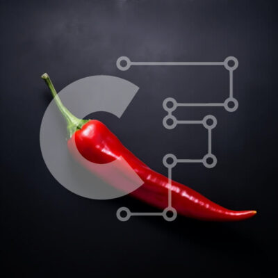 Intra Συλλεκτικό Ξύλινο Παζλ Plywood  4mm - Κόκκινο πιπέρι τσίλι σε μαύρο φόντο Σε Ξύλινο Κουτί - Διαστάσεις: 10x10 cm – 25 κομμάτια - Image 1