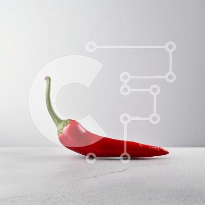 Intra Συλλεκτικό Ξύλινο Παζλ Plywood  4mm - Κόκκινο πιπέρι τσίλι σε λευκό πάγκο Σε Ξύλινο Κουτί - Διαστάσεις: 10x10 cm – 25 κομμάτια - Image 1