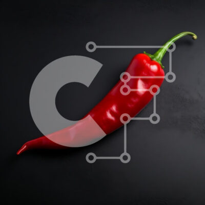 Intra Συλλεκτικό Ξύλινο Παζλ Plywood 4mm - Φρέσκο κόκκινο πιπέρι τσίλι σε μαύρο φόντο Σε Ξύλινο Κουτί - Διαστάσεις: 10x10 cm – 25 κομμάτια - Image 1