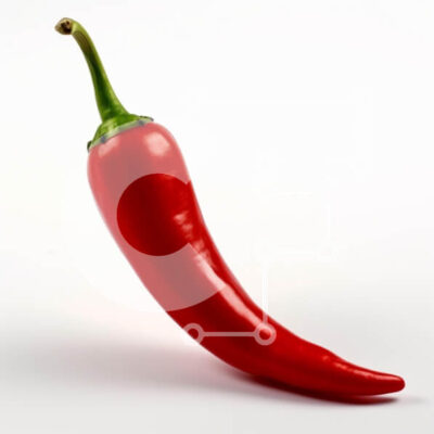 Intra Συλλεκτικό Ξύλινο Παζλ Plywood  4mm - Κόκκινο πιπέρι τσίλι σε άσπρο φόντο Σε Ξύλινο Κουτί - Διαστάσεις: 10x10 cm – 25 κομμάτια - Image 1