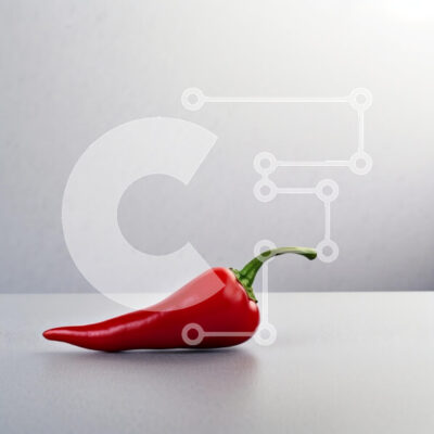 Intra Συλλεκτικό Ξύλινο Παζλ Plywood  4mm - Κόκκινο πιπέρι τσίλι σε ελαφριά επιφάνεια Σε Ξύλινο Κουτί - Διαστάσεις: 10x10 cm – 25 κομμάτια - Image 1