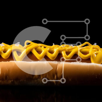 Intra Συλλεκτικό Ξύλινο Παζλ Plywood  4mm - Hot Dog με μουστάρδα Σε Ξύλινο Κουτί - Διαστάσεις: 10x10 cm – 25 κομμάτια - Image 1