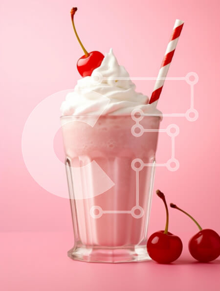 Intra Συλλεκτικό Ξύλινο Παζλ Plywood  4mm - Ροζ Milkshake με σαντιγί και κεράσι Σε Ξύλινο Κουτί - Διαστάσεις: 10x10 cm – 25 κομμάτια