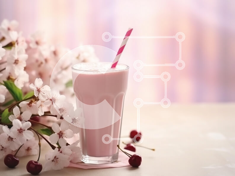 Intra Συλλεκτικό Ξύλινο Παζλ Plywood  4mm - Ροζ ποτό που περιβάλλεται από άνθη κερασιάς Σε Ξύλινο Κουτί - Διαστάσεις: 10x10 cm – 25 κομμάτια