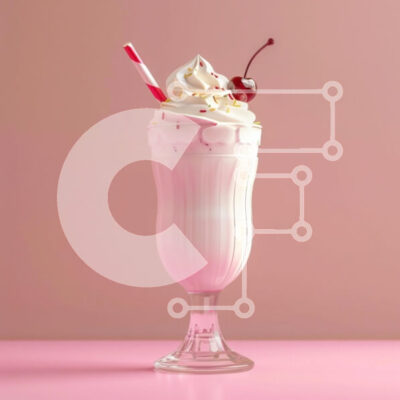 Intra Συλλεκτικό Ξύλινο Παζλ Plywood  4mm - Λαχταριστό Milkshake με σαντιγί και κεράσι Σε Ξύλινο Κουτί - Διαστάσεις: 10x10 cm – 25 κομμάτια - Image 1