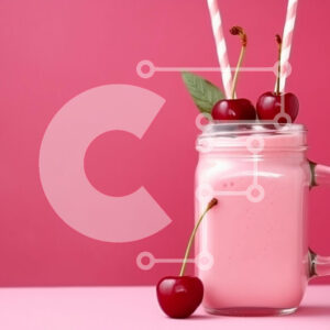 Intra Συλλεκτικό Ξύλινο Παζλ Plywood  4mm - Pink Drink in Mason Jar with Cherry Σε Ξύλινο Κουτί - Διαστάσεις: 10x10 cm – 25 κομμάτια