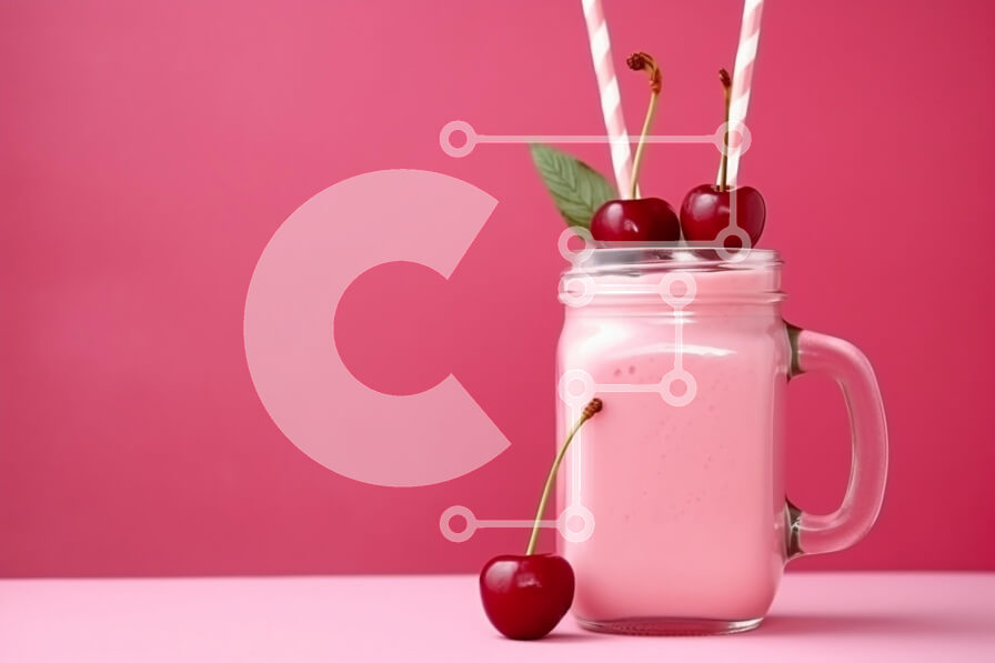 Intra Συλλεκτικό Ξύλινο Παζλ Plywood  4mm - Pink Drink in Mason Jar with Cherry Σε Ξύλινο Κουτί - Διαστάσεις: 10x10 cm – 25 κομμάτια