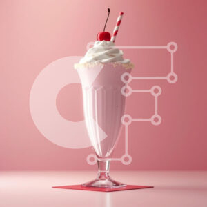 Intra Συλλεκτικό Ξύλινο Παζλ Plywood  4mm - Ροζ Milkshake με σαντιγί και κεράσι Σε Ξύλινο Κουτί - Διαστάσεις: 10x10 cm – 25 κομμάτια