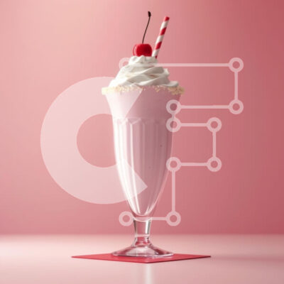 Intra Συλλεκτικό Ξύλινο Παζλ Plywood  4mm - Ροζ Milkshake με σαντιγί και κεράσι Σε Ξύλινο Κουτί - Διαστάσεις: 10x10 cm – 25 κομμάτια - Image 1