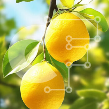 Intra Συλλεκτικό Ξύλινο Παζλ Plywood  4mm - Φρέσκα λεμόνια σε ένα κλαδί Σε Ξύλινο Κουτί - Διαστάσεις: 10x10 cm – 25 κομμάτια - Image 1