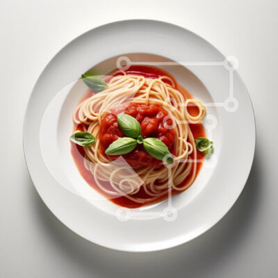 Intra Συλλεκτικό Ξύλινο Παζλ Plywood  4mm - Σπαγγέτι με σάλτσα ντομάτας και βασιλικό Σε Ξύλινο Κουτί - Διαστάσεις: 10x10 cm – 25 κομμάτια - Image 1