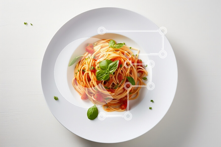 Intra Συλλεκτικό Ξύλινο Παζλ Plywood  4mm - Σπαγγέτι με σάλτσα ντομάτας και βασιλικό Σε Ξύλινο Κουτί - Διαστάσεις: 10x10 cm – 25 κομμάτια