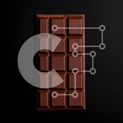Intra Συλλεκτικό Ξύλινο Παζλ Plywood 4mm - Μπάρα σοκολάτας σε μαύρο φόντο Σε Ξύλινο Κουτί - Διαστάσεις: 10x10 cm – 25 κομμάτια - Image 1