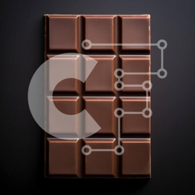 Intra Συλλεκτικό Ξύλινο Παζλ Plywood 4mm - Μπάρα σοκολάτας σε σκούρο φόντο Σε Ξύλινο Κουτί - Διαστάσεις: 10x10 cm – 25 κομμάτια - Image 1