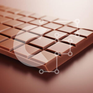 Intra Συλλεκτικό Ξύλινο Παζλ Plywood  4mm - Κοντινό πλάνο μιας ράβδου σοκολάτας Σε Ξύλινο Κουτί - Διαστάσεις: 10x10 cm – 25 κομμάτια