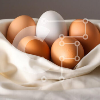 Intra Συλλεκτικό Ξύλινο Παζλ Plywood  4mm - Φωλιά αυγών σε λευκό ύφασμα Σε Ξύλινο Κουτί - Διαστάσεις: 10x10 cm – 25 κομμάτια - Image 1