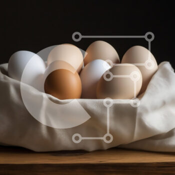 Intra Συλλεκτικό Ξύλινο Παζλ Plywood  4mm - Φωλιά αυγών σε λευκό πανί Σε Ξύλινο Κουτί - Διαστάσεις: 10x10 cm – 25 κομμάτια - Image 1