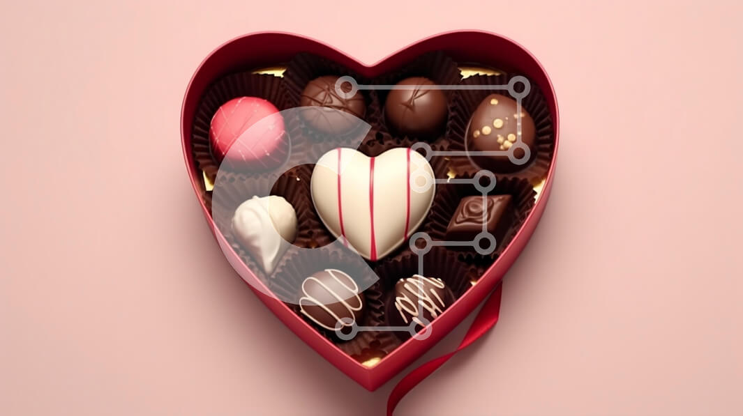 Intra Συλλεκτικό Ξύλινο Παζλ Plywood  4mm - Κουτί σοκολάτας σε σχήμα καρδιάς Σε Ξύλινο Κουτί - Διαστάσεις: 10x10 cm – 25 κομμάτια