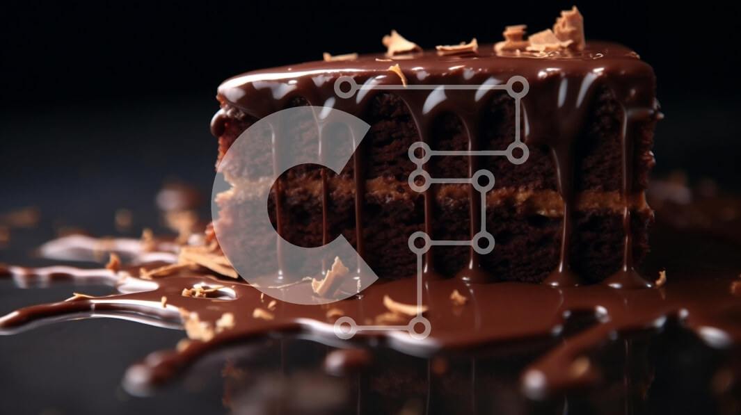 Intra Συλλεκτικό Ξύλινο Παζλ Plywood  4mm - Φέτα κέικ σοκολάτας Decadent Σε Ξύλινο Κουτί - Διαστάσεις: 10x10 cm – 25 κομμάτια