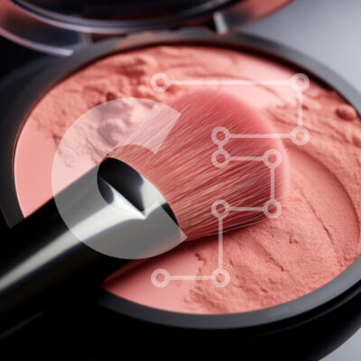 Intra Συλλεκτικό Ξύλινο Παζλ Plywood  4mm - Blush Compact and Brush Σε Ξύλινο Κουτί - Διαστάσεις: 10x10 cm – 25 κομμάτια - Image 1