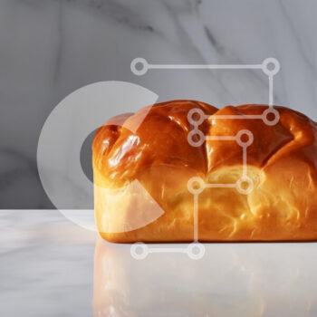 Intra Συλλεκτικό Ξύλινο Παζλ Plywood  4mm - Φρεσκοψημένο ψωμί σε μαρμάρινο πάγκο Σε Ξύλινο Κουτί - Διαστάσεις: 10x10 cm – 25 κομμάτια - Image 1