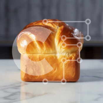 Intra Συλλεκτικό Ξύλινο Παζλ Plywood  4mm - Φρεσκοψημένο καρβέλι ψωμί σε μαρμάρινο πάγκο Σε Ξύλινο Κουτί - Διαστάσεις: 10x10 cm – 25 κομμάτια - Image 1