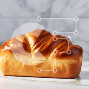 Intra Συλλεκτικό Ξύλινο Παζλ Plywood  4mm - Φρεσκοψημένο καρβέλι ψωμί σε μαρμάρινη επιφάνεια Σε Ξύλινο Κουτί - Διαστάσεις: 10x10 cm – 25 κομμάτια - Image 1