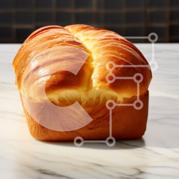 Intra Συλλεκτικό Ξύλινο Παζλ Plywood  4mm - Φρεσκοψημένο καρβέλι ψωμί σε μαρμάρινη επιφάνεια Σε Ξύλινο Κουτί - Διαστάσεις: 10x10 cm – 25 κομμάτια - Image 1