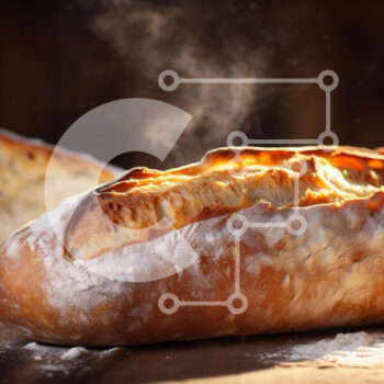 Intra Συλλεκτικό Ξύλινο Παζλ Plywood  4mm - Φρεσκοψημένο καρβέλι ψωμί Σε Ξύλινο Κουτί - Διαστάσεις: 10x10 cm – 25 κομμάτια - Image 1